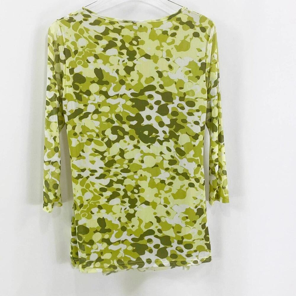 MULTIPLES Green Camo Polyester Round Neck Lined B… - image 4